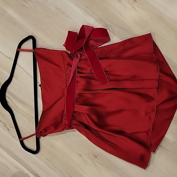 NEW! BANANA REPUBLIC Silk Strapless Fit & Flare Blouse 0. - Picture 7 of 9